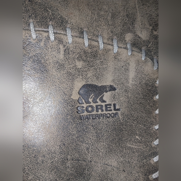 Sorel Cate The Great NL1642-221 Tusk Stone gray Leather Tall Boots 6 - Picture 6 of 8